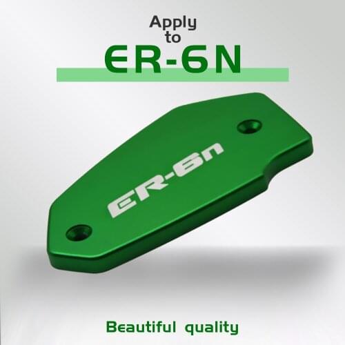 CNC Aluminum Motorcycle Brake Fluid Fuel Reservoir Tank Cover Cap FOR Kawasaki ER-6N 2009-2017