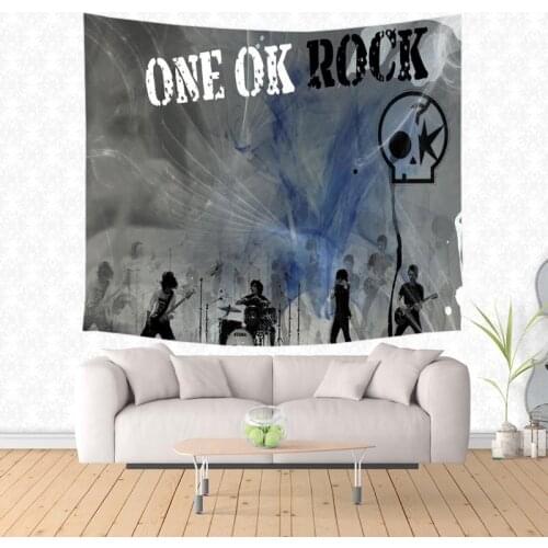ONE OK ROCK Decorative Wall Hanging Tapestry Room Wall Art Polyester Beach Towel Custom Rectangle Tablecloth
