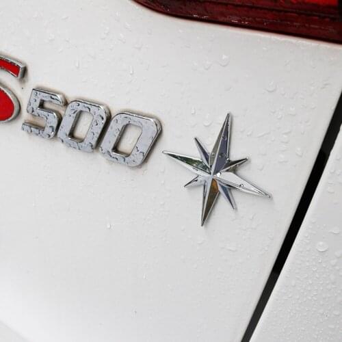 DSYCAR 1Pcs 3D Metal Car Decoration Metal Guide Star Adhesive Car Badge Emblem Sticker for Universal Cars Moto Bike Car Styling