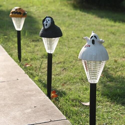 Halloween Pumpkin Ghost Noodle Solar Lights Outdoor Landscape Lawn Lamp Solar Garden Decoration Fence Lights Street Lamp