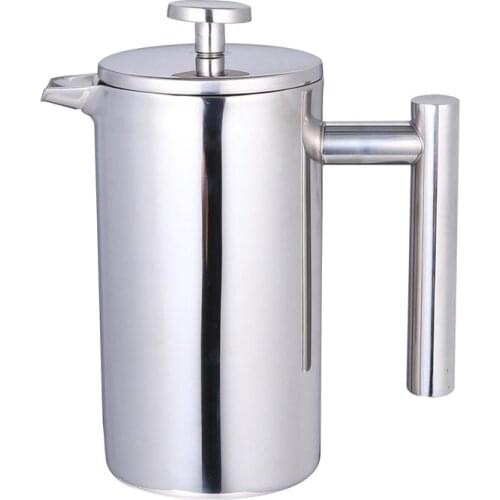 350/800/1000ML Coffee Pots Double Layer Stainless Steel Coffee And Tea Maker French Press Heat Preservation Mug