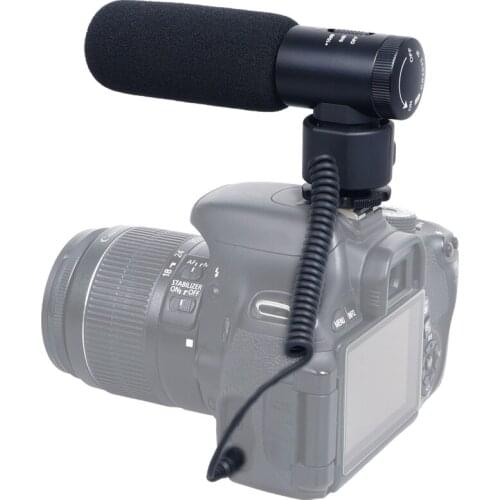 Comica Cvm-V20 Condenser Video Microphone Interview Microphone Super Anti-Interference Double Internal Mics for Dslr Camera Camc