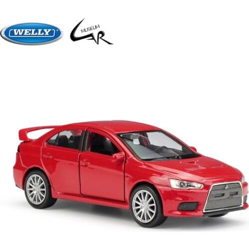 WELLY 1:36 Model Car Simulation Alloy Metal Toy Car Childrens Toy Gift Collection Model Toy Gifts Mitsubishi Lancer Evolution X