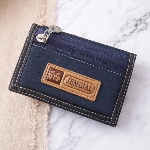 Mens Short Wallets Hasp Zipper Canvas Fabric Money Bags Coin Purse Man Purses Wallet Card Holder Billfold Pocket Notecase