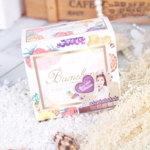 Bumebime Handmade Soap White Natural Soaps Skin Whitening Bath and Body Works Fruit Essential Oil Soap 100g