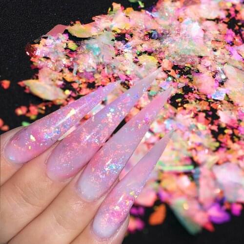 Nail Brocade Opal Powder Symphony Polarized Gold Foil Chameleon Aurora Edelweiss Decoration Ornaments Mermaid Color Foil Powder