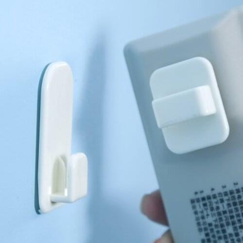 4Pcs/Set Plastic Hooks Sticky Hook Set Air Conditioner TV Remote Control Key Practical Wall Storage Strong Hanger Holder Hooks