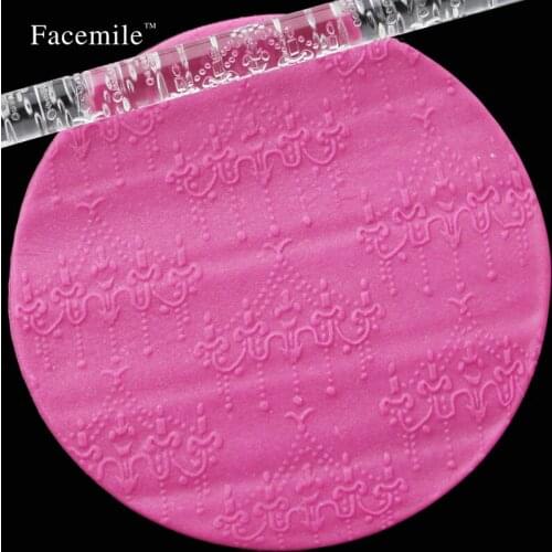 Gift Tool Droplight Fondant Embossing Rolling Pin Cupcake Acrylic Fondant roller Cake Decorating Baking Accessories Tools 52002