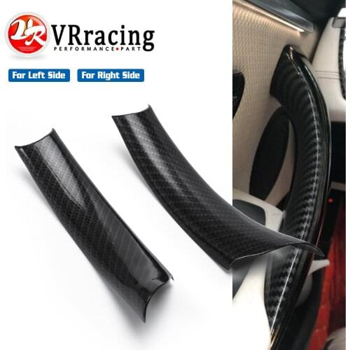 Right & Left Side Carbon Fiber Texture Door Pull Handle Covers Interior Door Handle Protective Cover For BMW X5 X6 E70 E71 E72