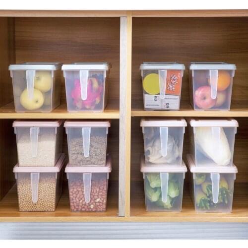 Refrigerator Transparent Storage Box Large Plastic Freezer Box Kitchen Fruit Box Food Egg Fresh-keeping Box