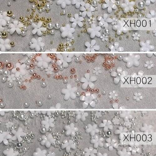 Q1QD 1 Bag 3D Flower Nail Art Charms Decoration Nails Design Decals for Women Girls DIY Craft Tool