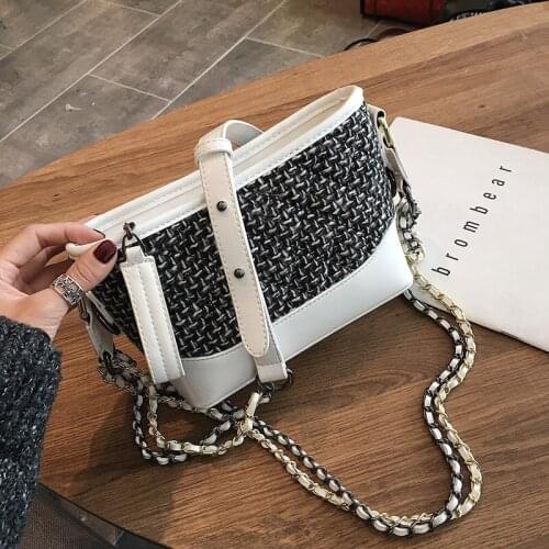Anreisha Woolen Wandering Bags 2021 New Womens Bags Small Bags Shoulder Handbag Fashion Small Fragrant Style Lingge Chain Bag