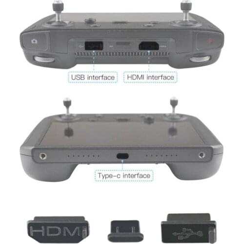 3pcs/set Silicone Dustproof Plug for DJI Mavic 2 Smart Controller HDMI/USB/Type-C Interface Dust Plug Cover DJI Accessories