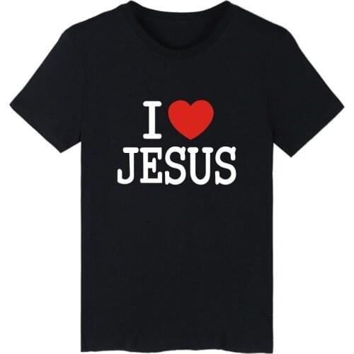 LUCKYFRIDAYF I LOVE Jesus Funny T-shirts Print Fashion O-neck Men Women T Shirts Casual Tops Tee Shirt Short Sleeve T-shirt 4XL