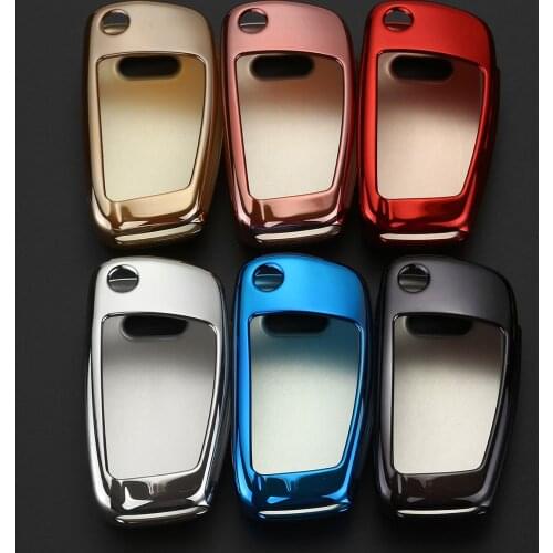 TPU Car Styling Soft TPU Auto Key Protection Cover Case For Audi C6 A7 A8 R8 A1 A3 A4 A5 Q7 A6 C5 Car Holder Shell Car-Styling
