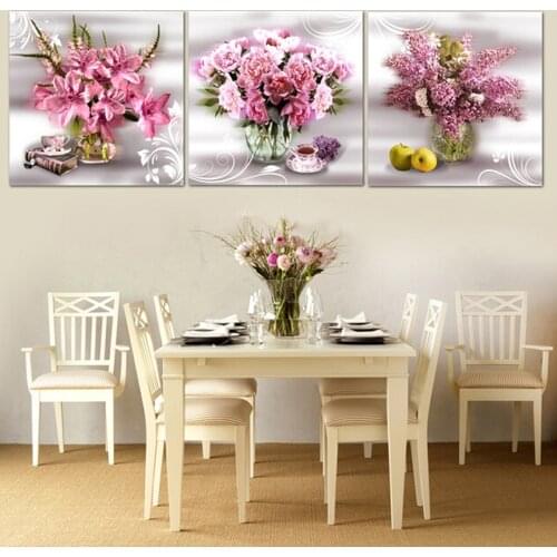 Vintage Pink Flower Wall Art Canvas Painting Pictures Print On Canvas Modern Home Paintings Posters and Prints