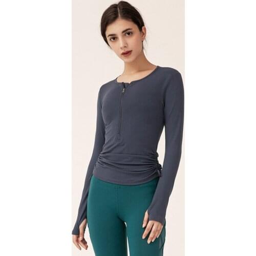 Ladies' Yoga Tops Shirts Long Sleeve Quick-drying Breathable Fitness Sports Fitness Yoga Wear