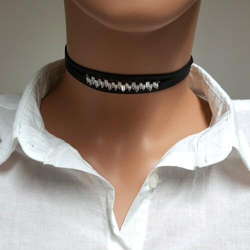 Women Choker Necklace Fashion Jewelry 925 Sterling Silver Art Design Choker Made in TURKEY