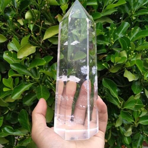 1pcs 800-1000g High-temperature White Smelting Crystal Obelisk Quartz Point Specimen