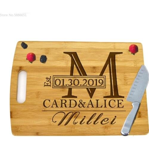 1pcs Bamboo Different Styles Engagement Marriage Proposal Wedding Decoration Gift Perpsonal Cutting Boards