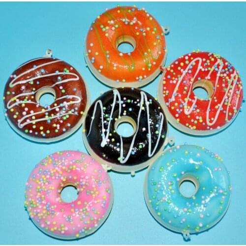 1pcs Cute Sweet donut Doughnut Keychain pendantsouvenirs,Simulation Food For Kids Message Holder decoration