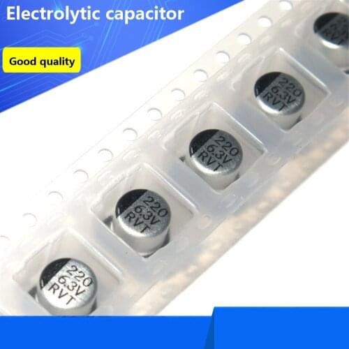 100pcs SMD 220UF 6.3V 6.3*5.4 Electrolytic capacitor