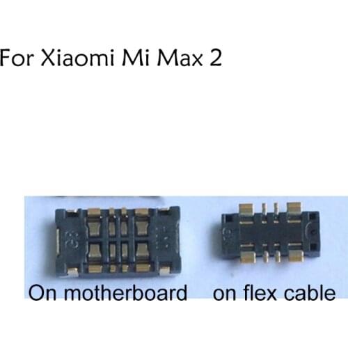 2 sets Inner FPC Connector Battery Holder Clip Contact for Xiaomi Mi Max 2 logic on motherboard mainboar For Xiaomi Mi Max2