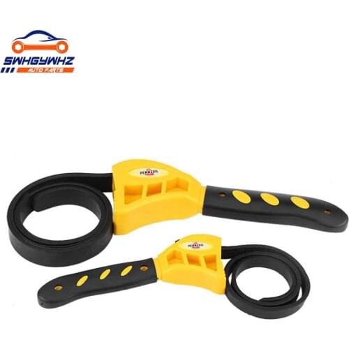 2pcs Multi-functional Rubber Strap Oil Filter Wrench Adjustable Spanner Bottle Opener Tool Car Accessories