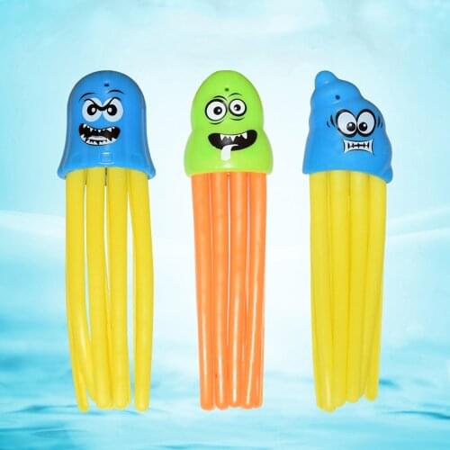 3Pcs Children Funny Octopus Play Water Toys Underwater Training Fun Bath Toys Children Swimming Octopus Pool Diving Toys J0549