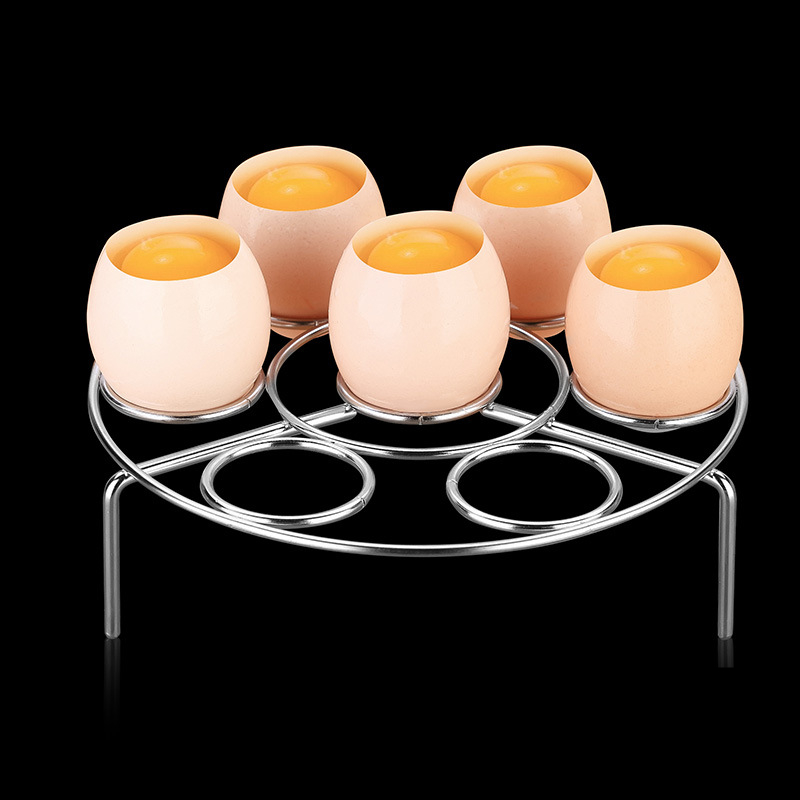 304 Stainless Steel Steam Egg Rack Household Multifunctional Round Kitchen High-Foot Waterproof Steam Egg Rack Creative Steamer