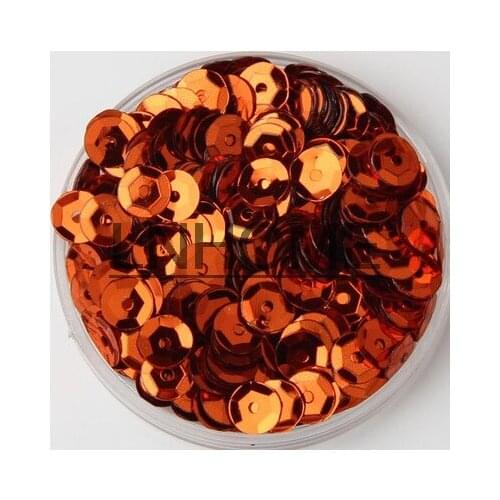 50g 5mm Cup Sequins for Craft Orange Round Loose Sequins Paillettes Children DIY Sewing Wedding DIY Accessories Spangles