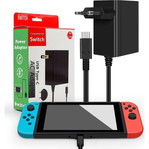 EU & US & UK & AU Plug AC Power Supply Adapter Charger For Nintend Switch Game Console Wall Travel Charge 5V 2.6A USB Type C