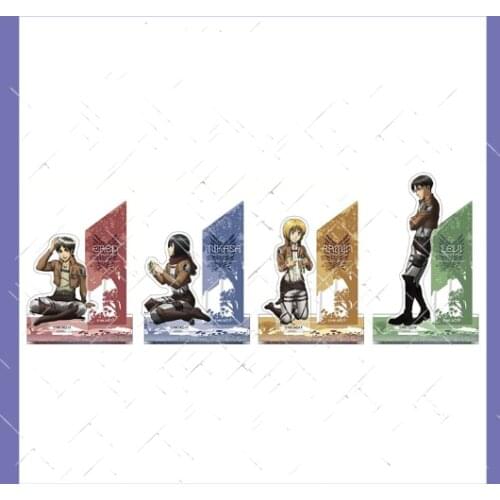 Anime Armin Levi Mikasa Ackerman Eren Jaeger Acrylic Tabletop BL Stand Model Plate Attack on Titan Game Desk Decor Figure Toy