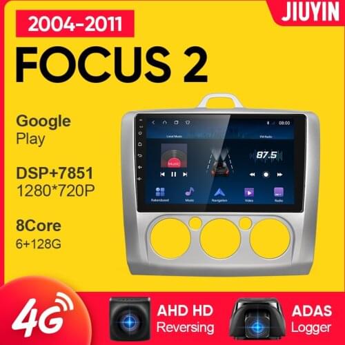 JIUYIN android car radio For ford focus 2 3 mk2 mk3 2004 - 2011 multimedia video player car navigation GPS No 2din 2 din dvd