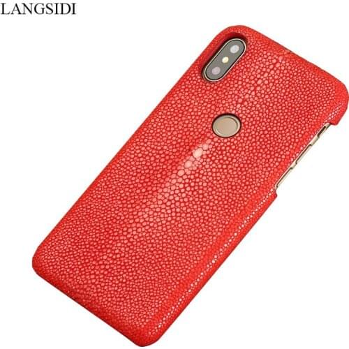 Genuine Stingray Leather Phone Case For Xiaomi Mi 10 9T Pro 9 Lite 8 A3 Luxury Case For Redmi Note 8 Pro 8T Note 9 pro 9s 7 6 5