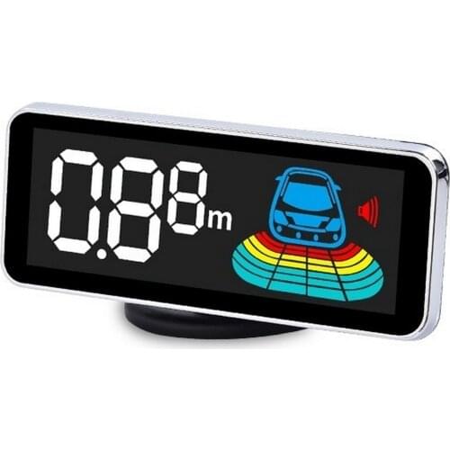 LED Digital Parking 4 Sensor Reverse Backup Car Parking Reversing Radar Monitor Detector System Voice Backing Assistant System