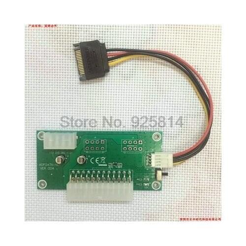 By dhl or ems 200pcs Expanded Ded With Manual Switch New PC Desktop ATX 24-Pin Dual PSU Power Synchronous Start Extender Cable