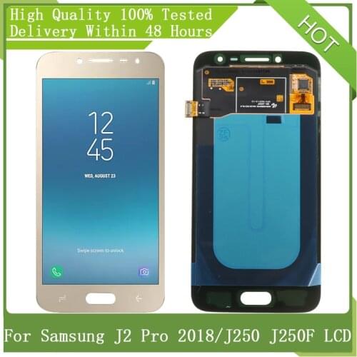 For SAMSUNG GALAXY 5.0'SUPER AMOLED J2 Pro 2018 J250 SM-J250F/DS LCD Display Touch Screen Digitizer Assembly Parts+Service Pack
