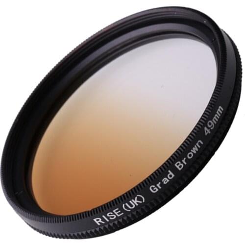 Camera Filter 49mm Gradual Brown color lens Filter for Nikon D3100 D3200 D5100 SLR Camera lens