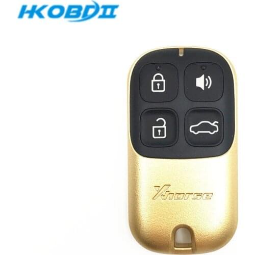 HKOBDII Wire Remote XKXH02EN4 Buttons Universal Gold Color VVDI2 Car Key Remote for Xhorse VVDI Key Tool English Version