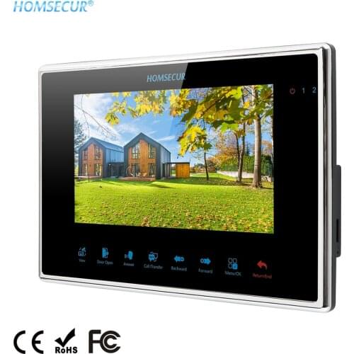 HOMSECUR BM719HD-B 7” TFT LCD Door Phone Indoor Monitor Touch Keypad for HDK Series Video Door Intercom System