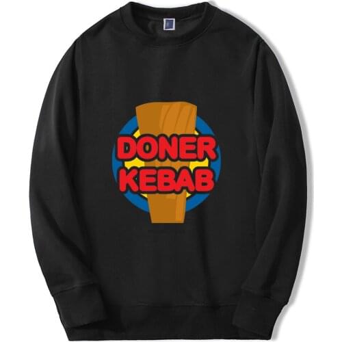 Doner kebab funny desgin Print Mens Hoodies Fashion Casual Streetwear High Quality Hip Hop Fitness Sportswear