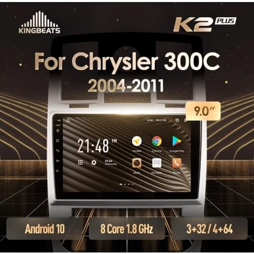 KingBeats Android 10 Octa-Core head unit HU 4G in Dash Car Radio Multimedia Video Player Navigation GPS For Chrysler 300C 1 2004 - 2011 no dvd 2 din Double Din Android Car Stereo 2din