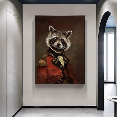 Goat Zebra Animal Gentleman Wall Decorative Painting Wall Poster For Living Room Bedroom Dining Room Home Decor