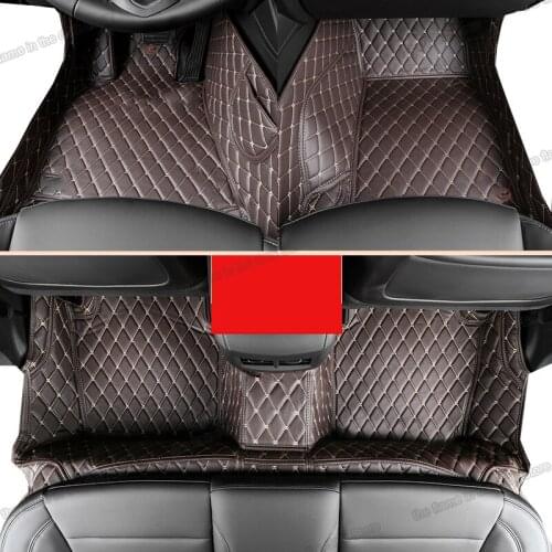 Leather car interior floor mats for cadillac ct5 2020 2021 2022 accessories auto carpet details non-slip anti-skid automobile