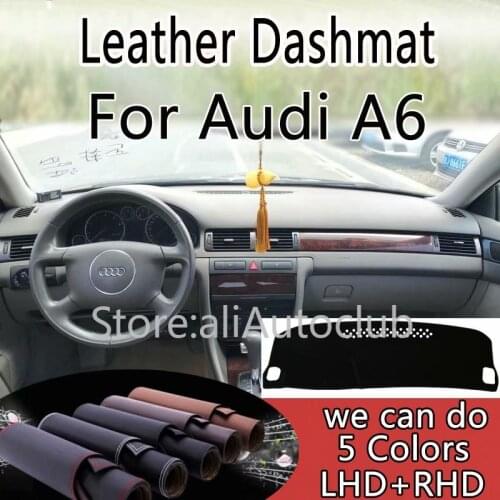 For Audi A6 C5 1998 1999 2000 2003 Leather Dashmat Dashboard Cover Pad Dash Mat SunShade Carpet Custom Cover Car Styling LHD+RHD