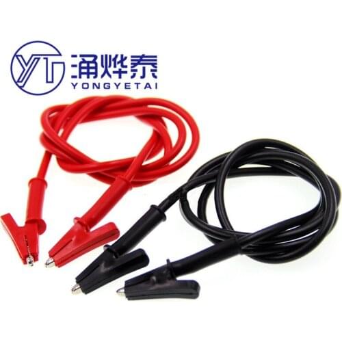Red and black Double B-B clamp line High voltage test line Silicone line High quality test lead High voltage line