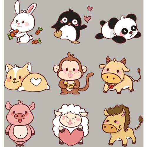 Little Pig Iron Sticker For Clothing Appliqued Heat Transfer Tops Fashion Diy Vinyl Parches Children Favorite Gift