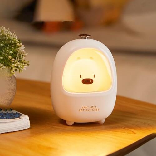 Led Cute Kids Night Light Bedroom Animal Shape Touch Adjustable Baby Sleep Lamp USB Rechargeable Bedside Lamp for Children Room