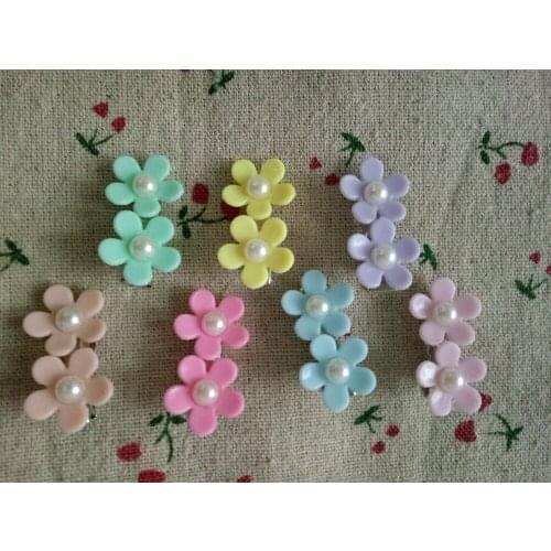 New !!! 20pcs Pet dog cat hair flower hairpin lovely headdress Dog hairpin duckbill